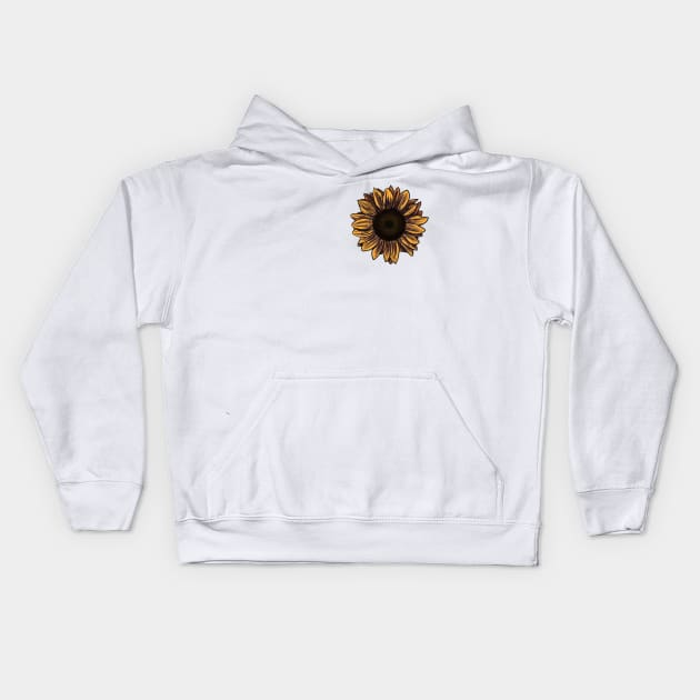 Sunflower Vibe Kids Hoodie by Siniguelas